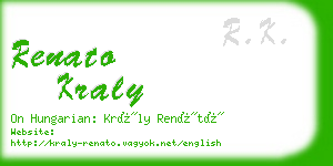 renato kraly business card